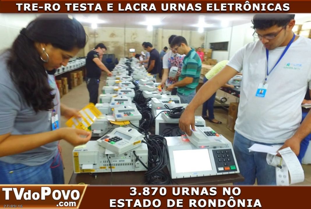 TRE-RO TESTA E LACRA URNAS ELETRÔNICAS –