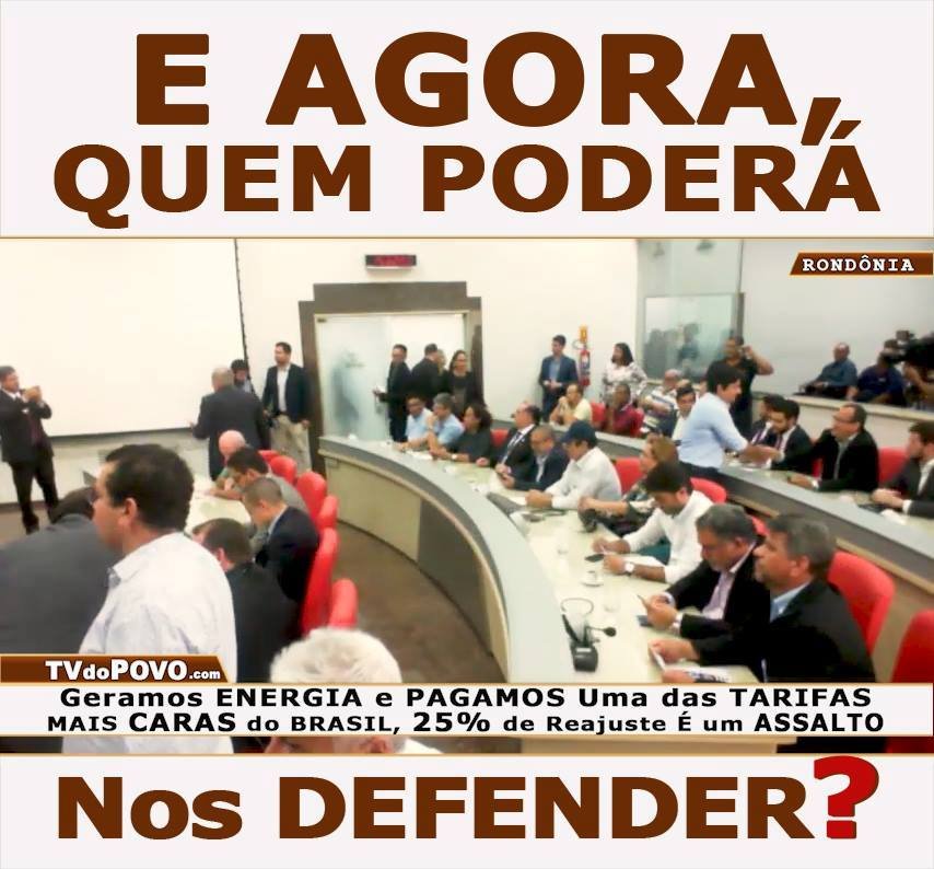 ? Energia SOBE 25,34% em RONDÔNIA
