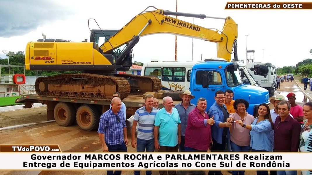 PIMENTEIRAS do OESTE: Governador MARCOS ROCHA e PARLAMENTARES Realizam Entrega de Equipamentos Agrícolas no Cone Sul do Estado