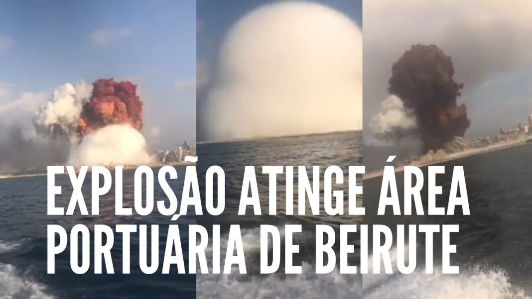 Grande explosão em Beirute atinge área portuária e provoca destruição no Líbano