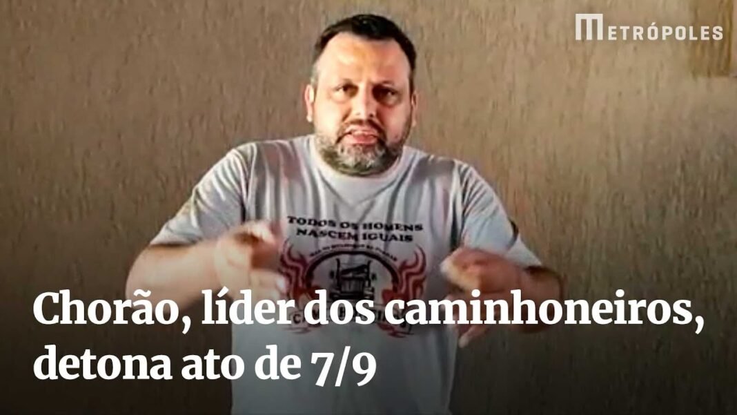 Vídeo: Chorão, caminhoneiro líder da greve de 2018, detona Sérgio Reis e ato em 7/9