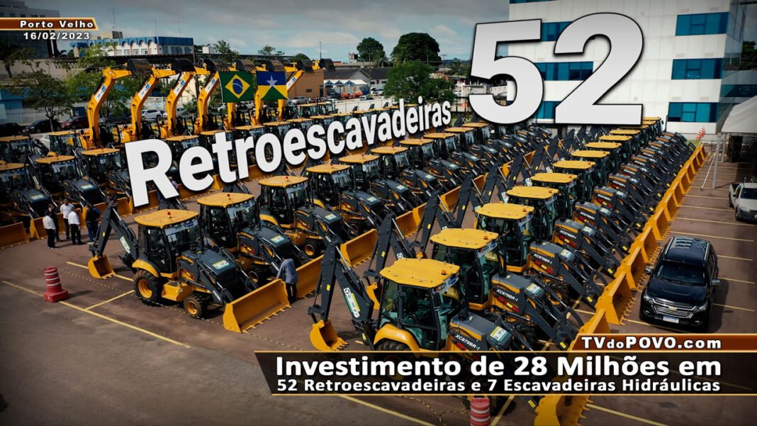 Vídeo: Maquinários são entregues pelo Governo de Rondônia, Investimento de 28 Milhões em 52 Retroescavadeiras e 7 Escavadeiras Hidráulicas