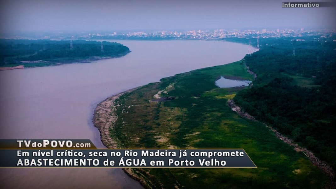 Vídeo: Em nível crítico, seca no Rio Madeira já compromete abastecimento de água de Porto Velho