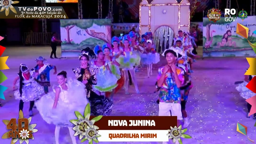 Fotos e Vídeo Completo: Apresentação da Quadrilha Mirim “NOVA JUNINA” na 3ª Noite do Flor do Maracujá 2024