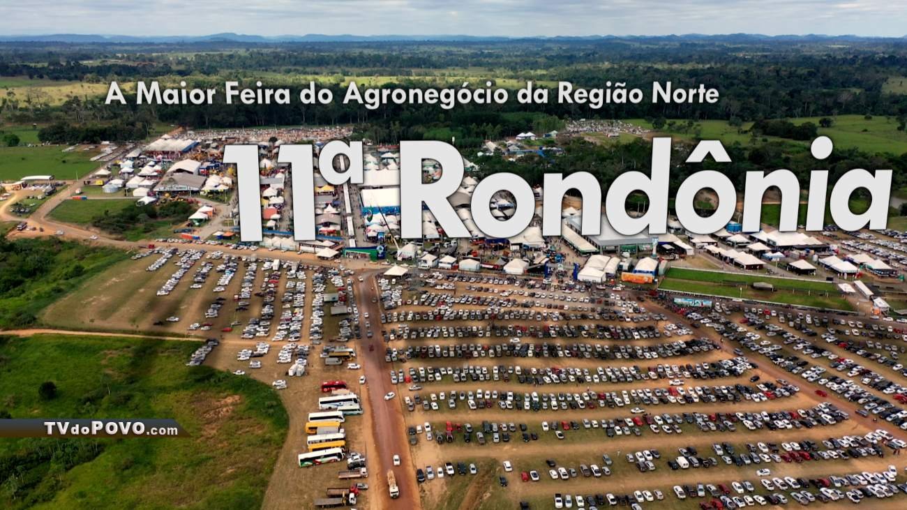 encerramento da 11ª Rondônia Rural Show em vista aérea de Ji-Paraná