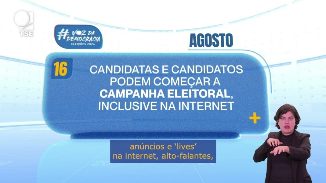 Vídeo calendário eleitoral início da campanha no Brasil