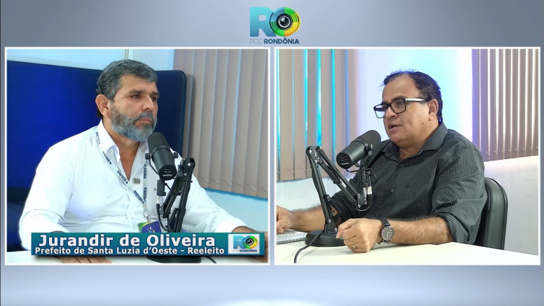 Jurandir Santa Luzia durante entrevista ao Pod Rondônia sobre crise hídrica, saúde e infraestrutura