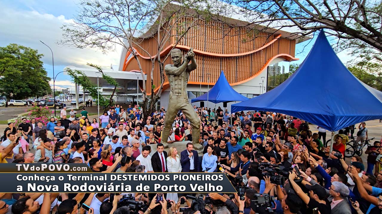 Inauguração do monumento “Destemidos Pioneiros”, do artista Bruno Souza, exaltando a história e a força do povo rondoniense.