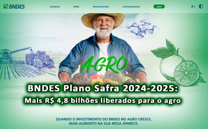 BNDES-Plano-Safra-2024-2025-Mais-R$-4,8-bilhões-liberados-para-o-agro Agricultura familiar e empresarial recebem novos recursos do BNDES no Plano Safra 2024-2025.