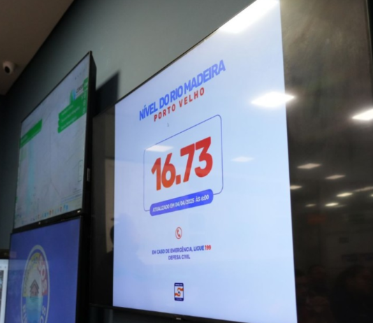 Rio Madeira atinge 16,73 metros, a maior marca de 2025 em Porto Velho