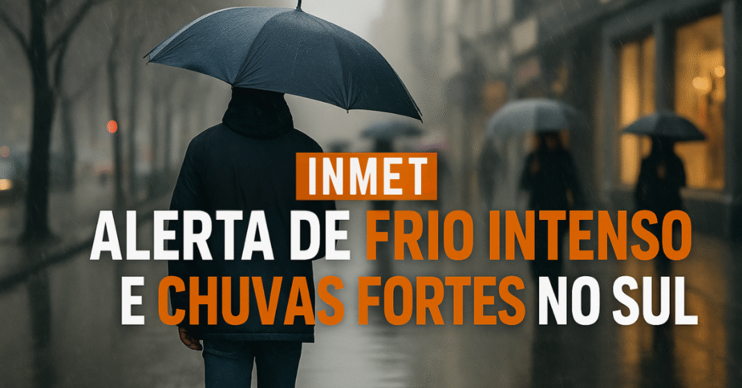 Inmet emite alerta de frio intenso e chuvas fortes no Sul
