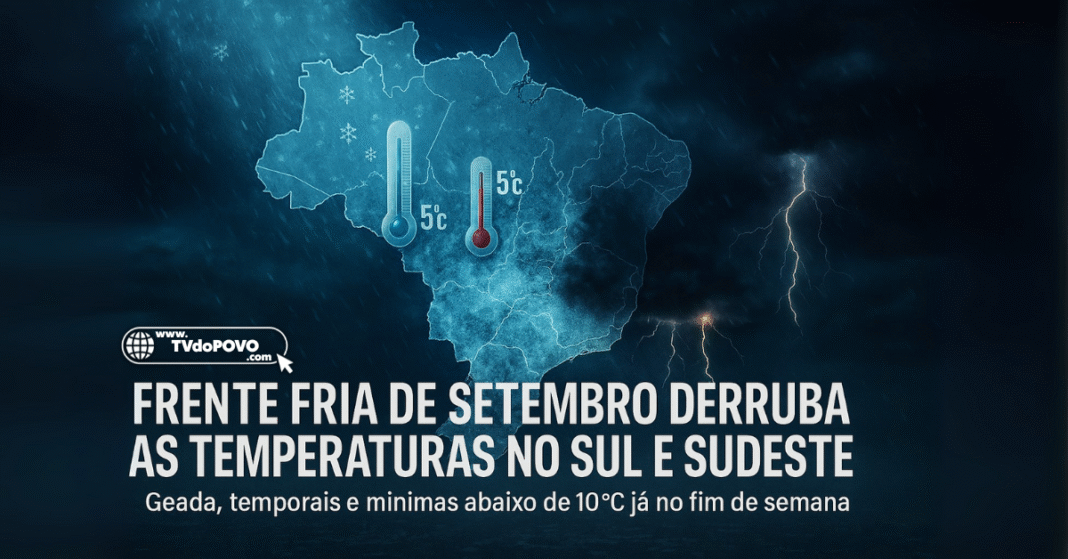 Frente fria de setembro derruba temperaturas no Sul e Sudeste