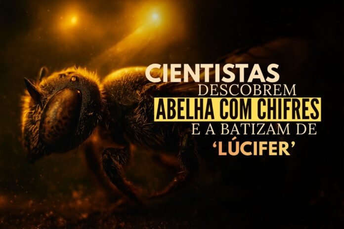 Descoberta científica revela abelha Lucifer com chifres inusitados Cientistas descobrem nova espécie de abelha com chifres demoníacos na Austrália