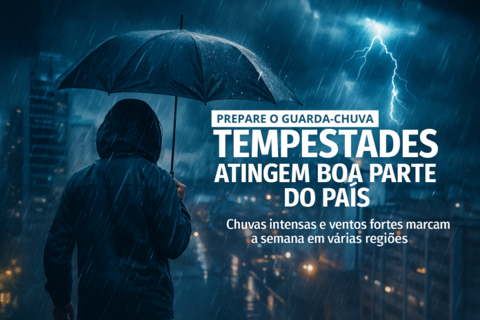 Tempestades atingem boa parte do país Tempestades atingem boa parte do país