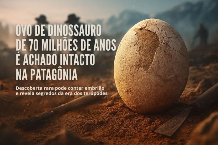 Ovo de dinossauro de 70 milhões de anos é achado intacto na Patagônia Ovo de dinossauro intacto encontrado na Patagônia durante expedição científica