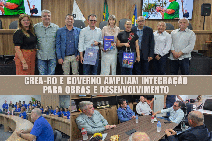 Vice-governador reforça parceria com a engenharia no Crea-RO Vice-governador Sérgio Gonçalves participa de encontro no Crea-RO e destaca a importância da engenharia para o futuro de Rondônia.