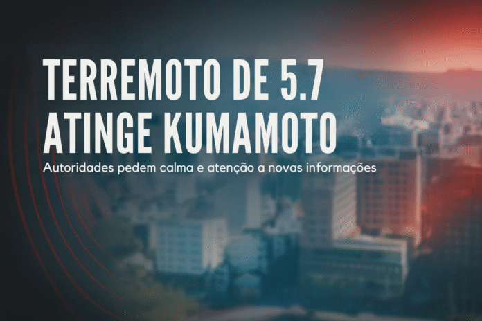 Terremoto de 5,7 atinge Kumamoto Cidade de Kumamoto vista do alto após tremor de magnitude 5,7 no Japão