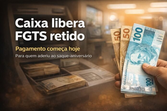 Caixa começa a pagar saldo do FGTS retido para trabalhadores do saque-aniversário