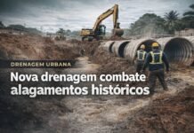 Prefeitura avança contra alagamentos históricos com nova drenagem Obra de drenagem urbana da Prefeitura de Porto Velho para combater alagamentos históricos