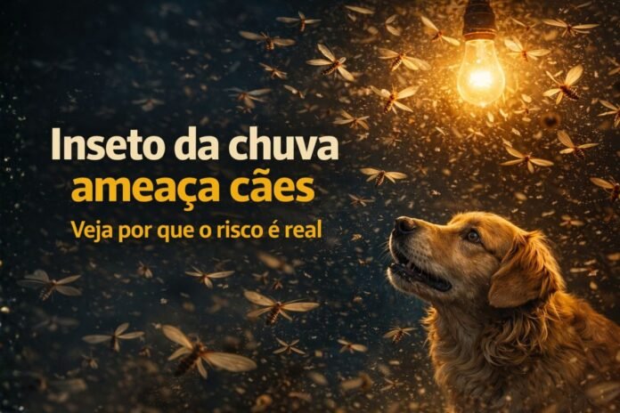 Inseto da época de chuva representando perigo para cães dentro de casa