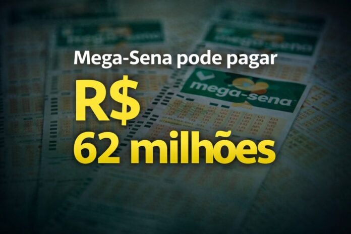 Mega-Sena pode pagar prêmio de R$ 62 milhões neste sábado