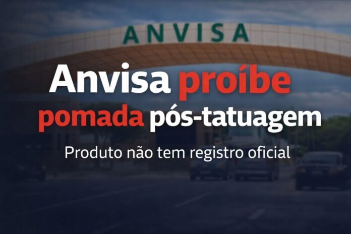 Pomada pós-tatuagem proibida pela Anvisa por falta de registro sanitário