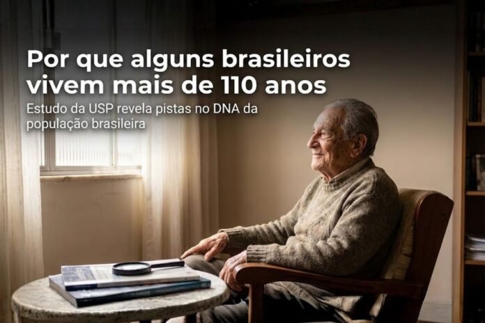 Idoso brasileiro representando estudo da USP sobre brasileiros que vivem mais de 110 anos