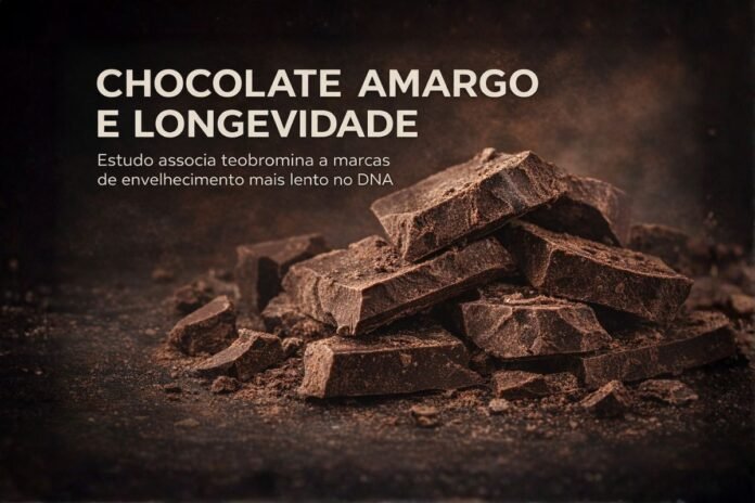 Chocolate amargo associado a envelhecimento biológico mais lento, segundo pesquisa científica