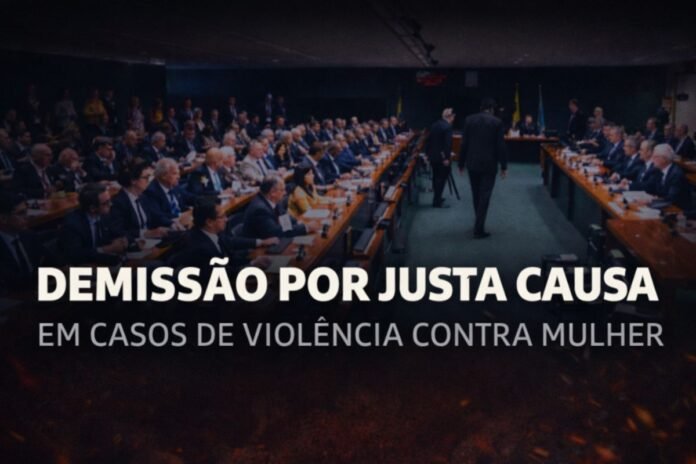 Plenário da Câmara dos Deputados durante votação de projeto que prevê justa causa em casos de violência contra mulher