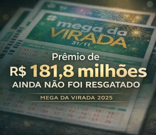 Ganhador da Mega da Virada ainda não sacou prêmio milionário Prêmio de R$ 181,8 milhões da Mega da Virada ainda não foi resgatado por ganhador