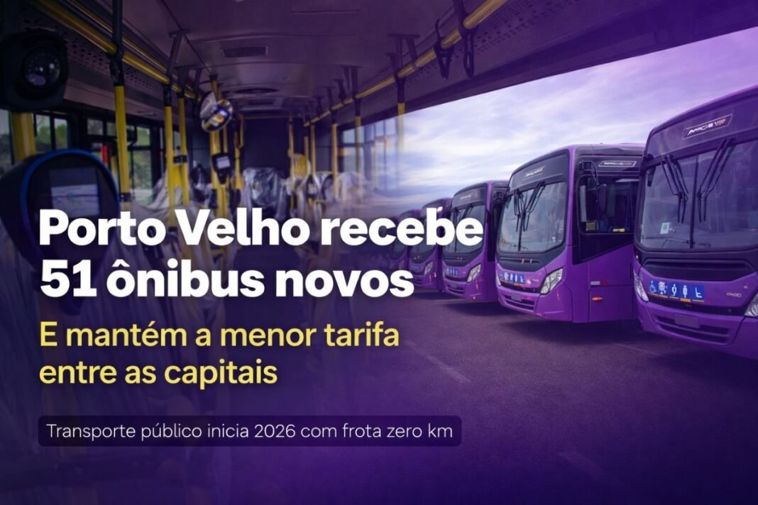 Porto Velho recebe 51 ônibus e mantém a menor tarifa entre as capitais