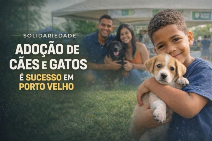 Adoção de cães e gatos em Porto Velho durante feira promovida pela Prefeitura no Parque da Cidade