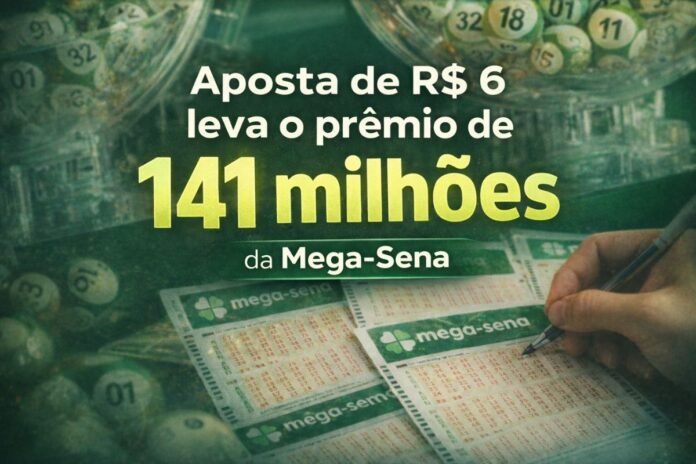 Aposta on-line de R$ 6 ganha prêmio de R$ 141 milhões da Mega-Sena