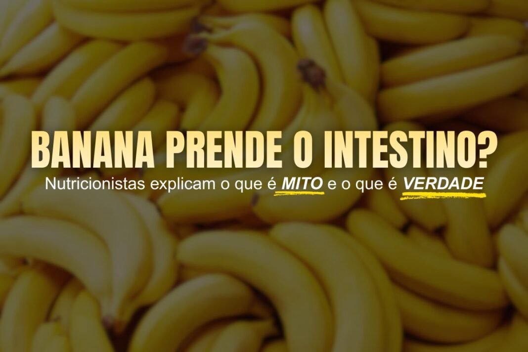 Bananas maduras ilustram matéria sobre se a banana prende o intestino