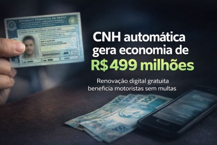 CNH automática gera economia de R 499 milhões para motoristas brasileiros