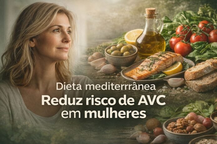 Dieta mediterrânea associada à redução do risco de AVC em mulheres