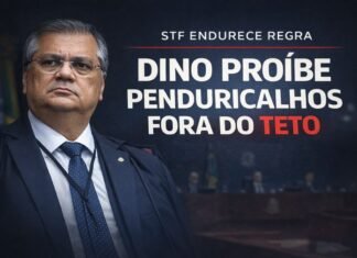 Dino reforça decisão e proíbe novas leis para pagar penduricalhos fora do teto Flávio Dino durante sessão no STF sobre penduricalhos fora do teto constitucional