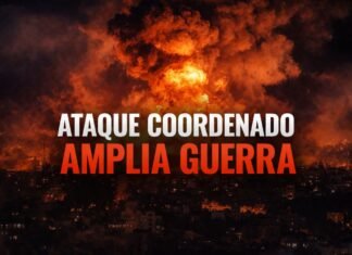 EUA e Israel realizam ataque coordenado contra o Irã Explosão em cidade após ataque coordenado de EUA e Israel contra o Irã