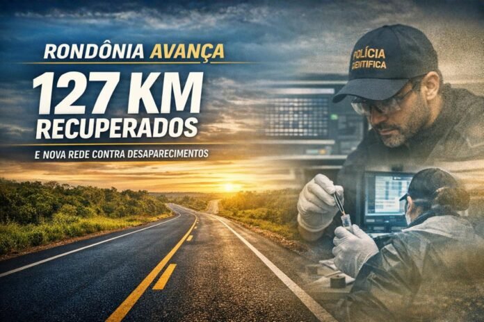 Rondônia recupera 127 km e fortalece segurança pública Rondônia recupera 127 km da RO-010 e lança rede contra desaparecimentos