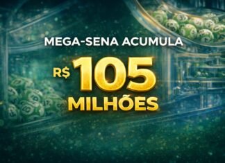 Mega-Sena 2.974 acumula e prêmio vai a R$ 105 milhões Mega-Sena acumula e prêmio vai a R$ 105 milhões