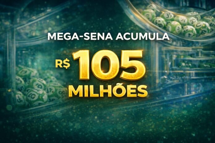 Mega-Sena acumula e prêmio vai a R$ 105 milhões