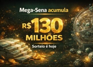 Mega-Sena vai sortear R$ 130 milhões nesta quinta Mega-Sena acumula e pode pagar R$ 130 milhões em sorteio realizado nesta quinta-feira