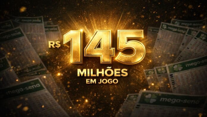 Volantes da Mega-Sena com destaque para prêmio de R$ 145 milhões neste sábado