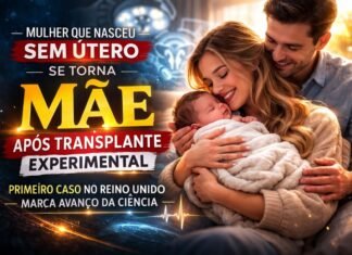 Mulher que nasceu sem útero se torna mãe após transplante experimental Mulher segura bebê após transplante de útero experimental no Reino Unido