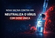 Nova vacina contra HIV neutraliza o vírus com dose única em testes Nova vacina contra HIV que neutraliza o vírus com dose única em estudo experimental