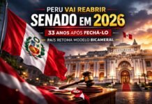 Peru vai reabrir Senado em 2026 após 33 anos Congresso do Peru com bandeira nacional destacando reabertura do Senado prevista para 2026