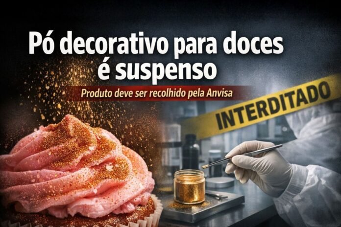 Pó para decoração de doces suspenso pela Anvisa após fiscalização sanitária