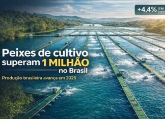 Produção de peixes de cultivo supera 1 milhão de toneladas no Brasil