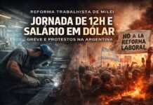 Reforma trabalhista de Milei gera greves e protestos na Argentina Protestos e trabalhadores em fábrica após proposta de reforma trabalhista de Milei na Argentina
