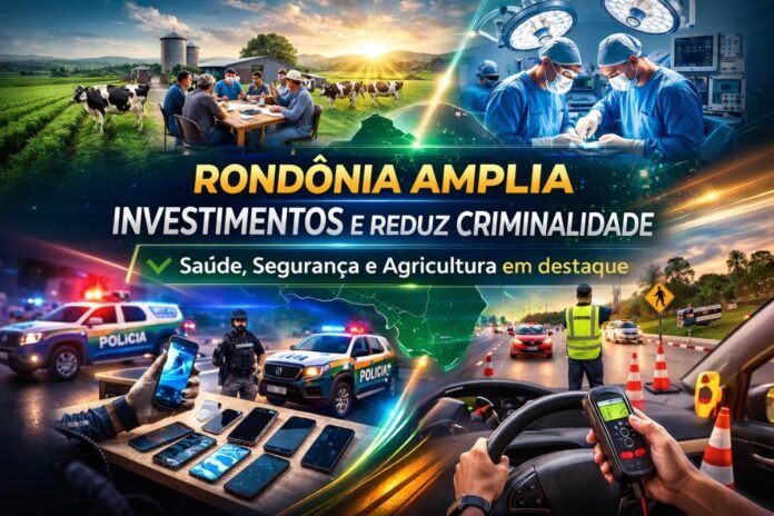 Investimentos e queda nos crimes em Rondônia Rondônia amplia investimentos e registra queda nos crimes em 2026